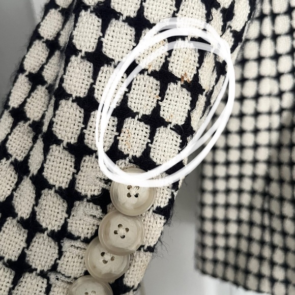 Ann Taylor Houndstooth Style B&W Business Career Jacket Blazer - Picture 8 of 10